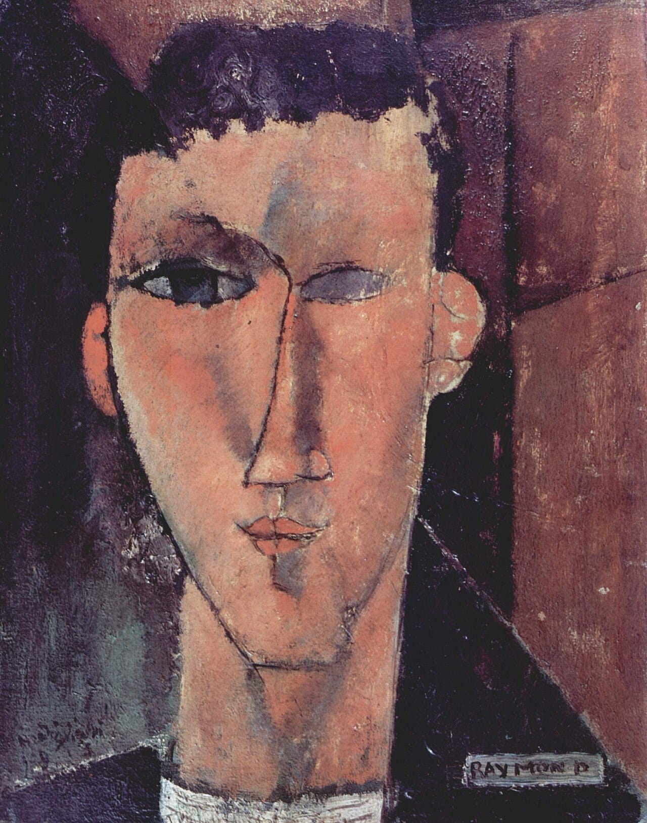 Modigliani stylized elongated head Modigliani stylized elongated head
