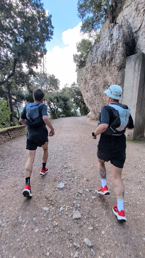 The climb from Monistrol de Monsterrat towards the Monestary