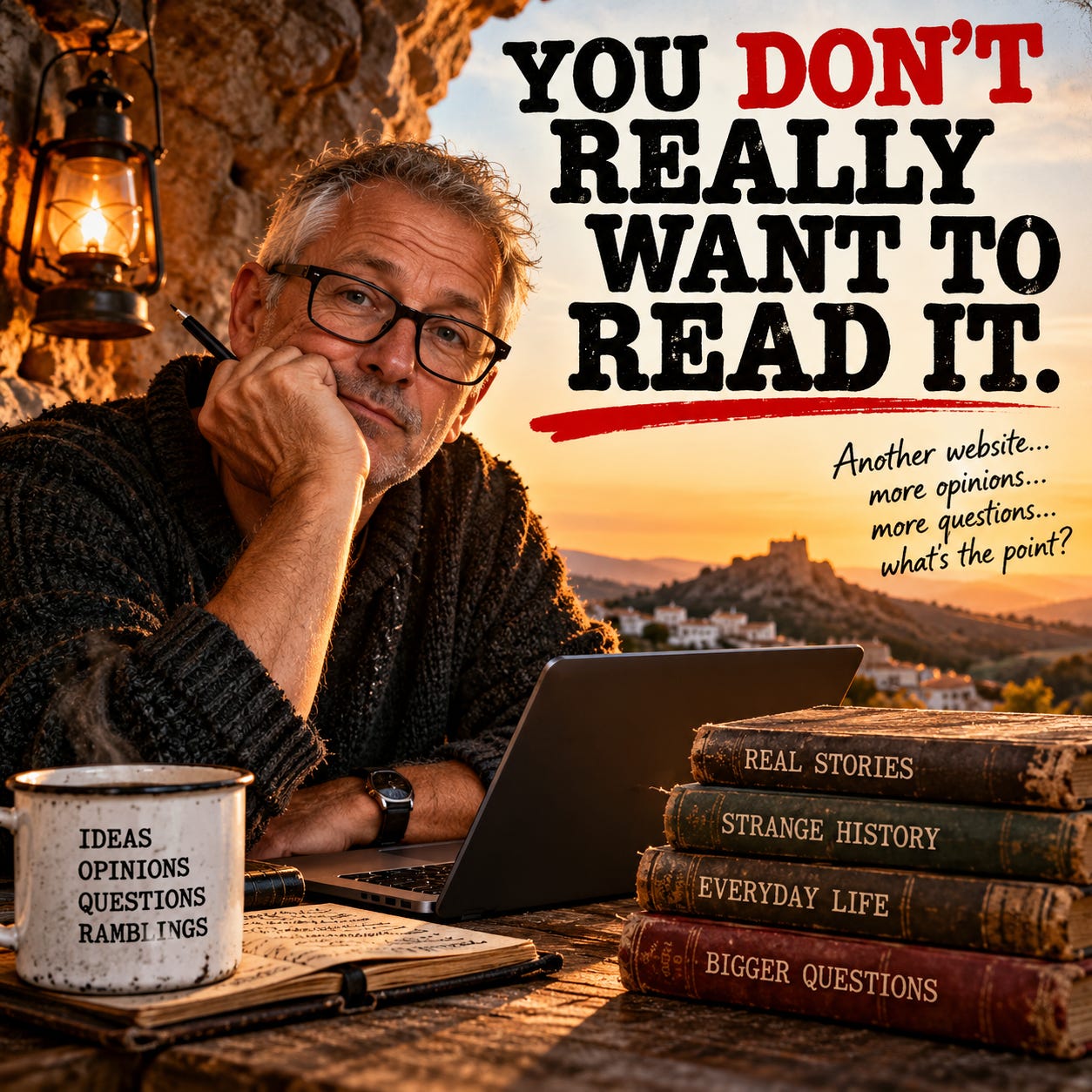 YOU DON’T REALLY WANT TO READ IT.