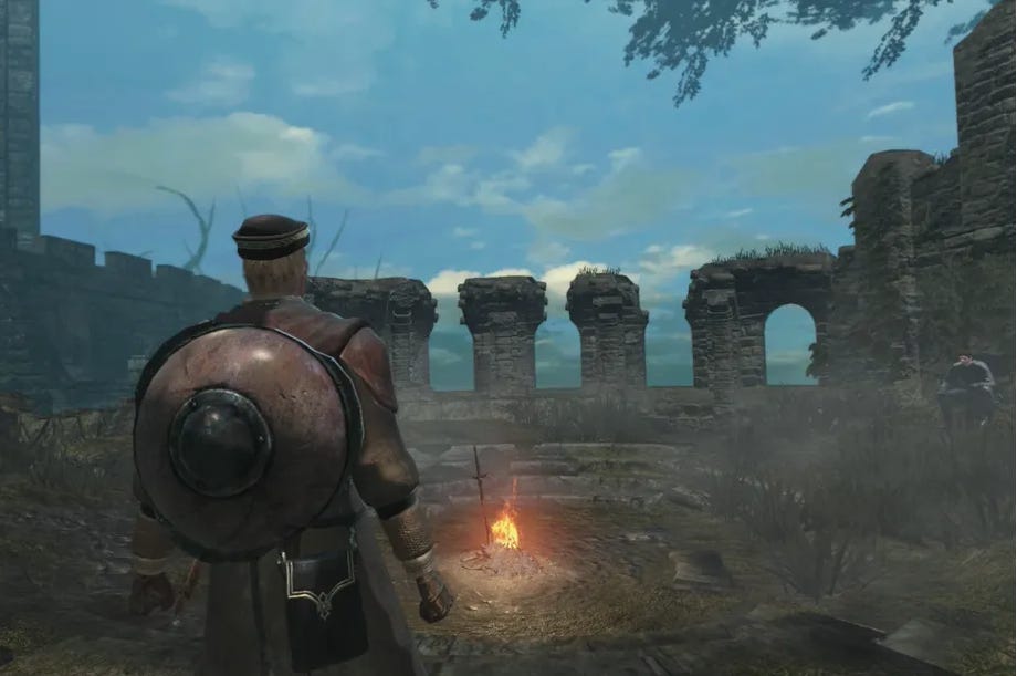 Firelink Shrine looking pretty plain.