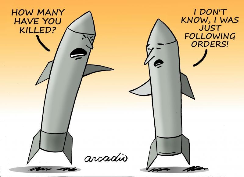 Missiles at war.
