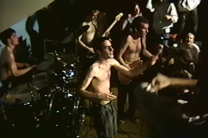 Fugazi perform shirtless and sweaty in 1988