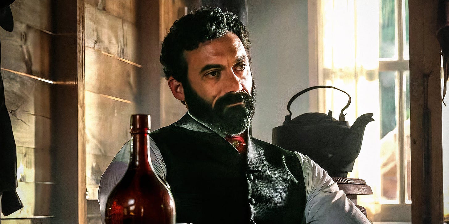 George Russell in a saloon