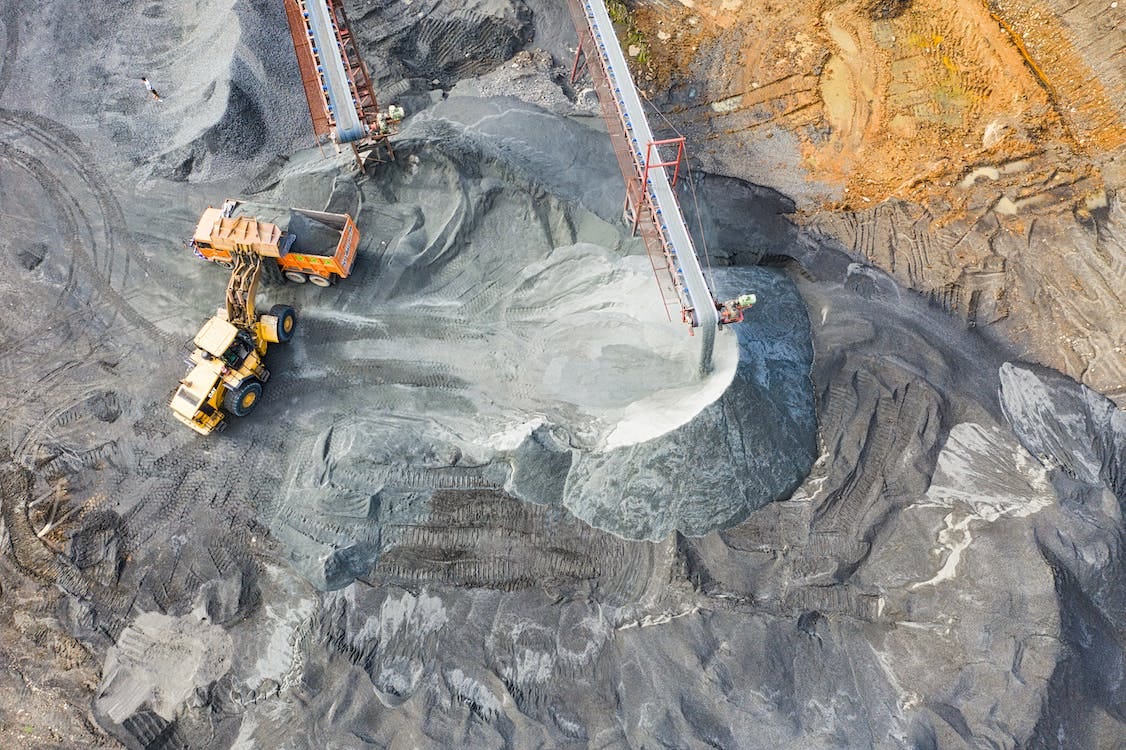 Free Yellow Excavator Stock Photo