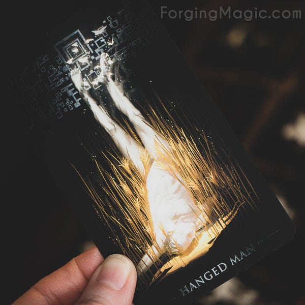 True Black Tarot Hanged Man Card True Black Tarot Hanged Man Card