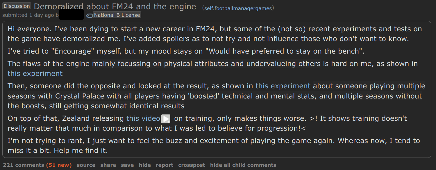 Football Manager 2024 Frustration