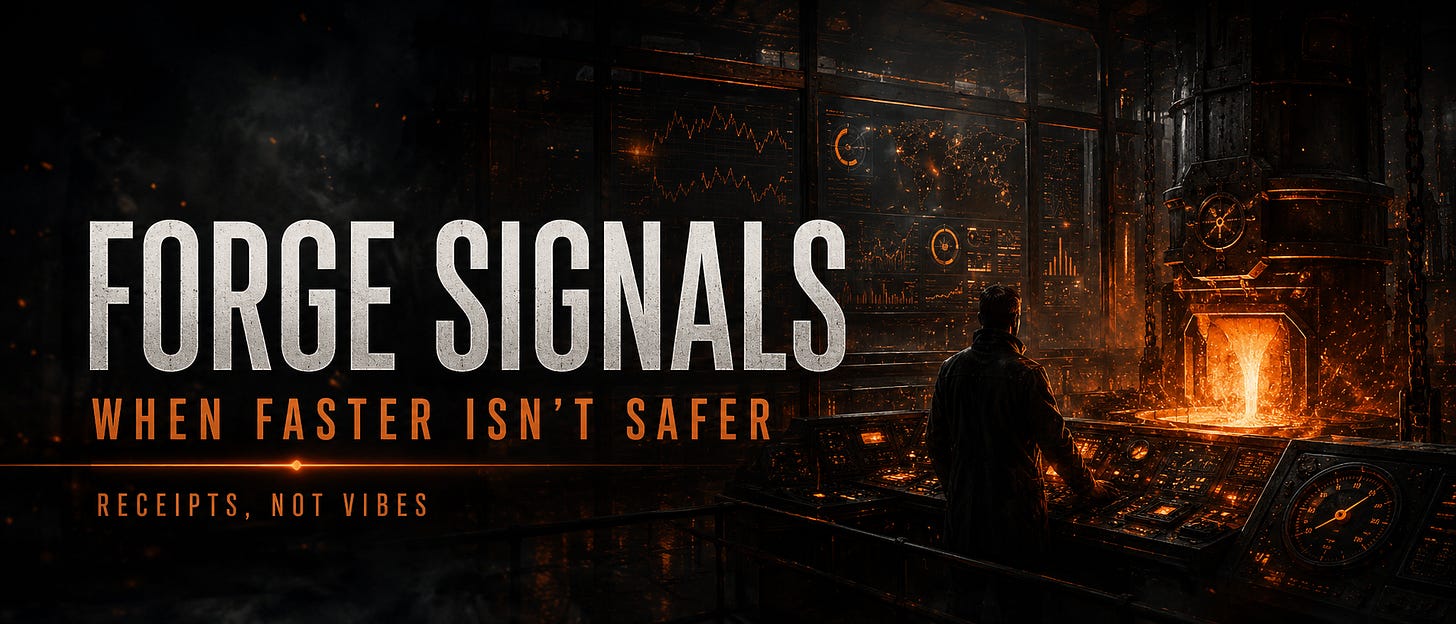 Forge Signals: When Faster Isn't Safer