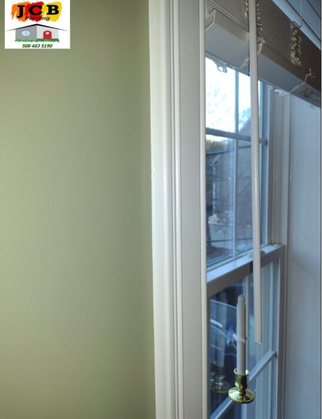 Perfectly painted window trim. Perfectly painted window trim.