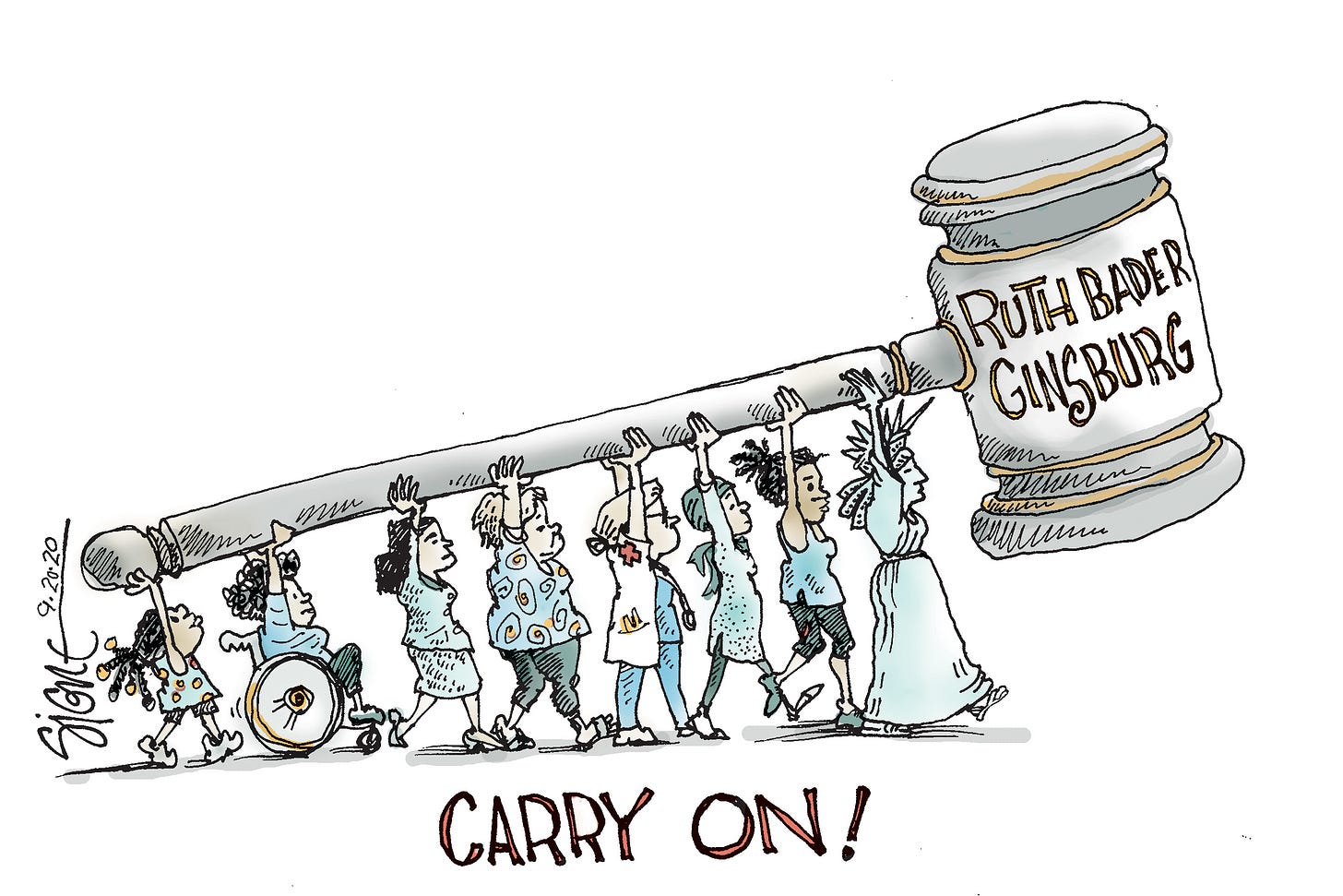 Political Cartoon: Ruth Bader Ginsburg's followers