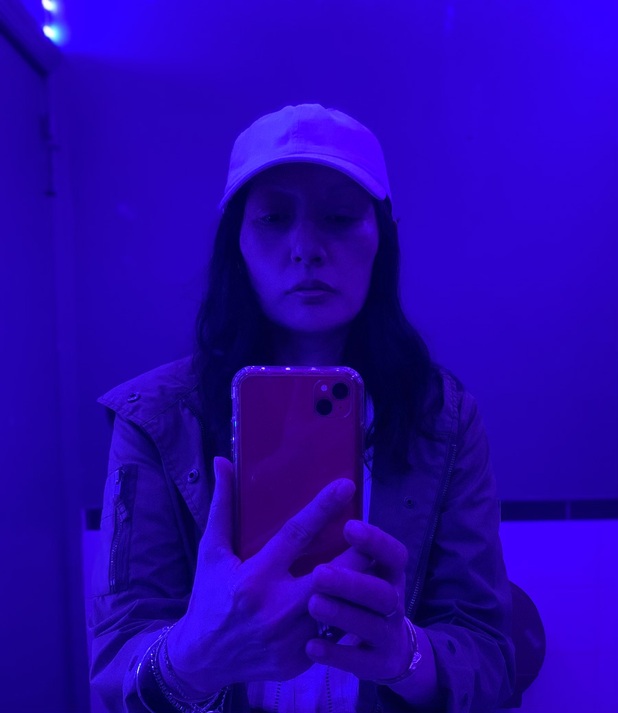 bathroom mirror selfie