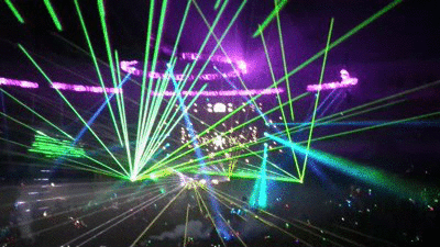 Laidback Luke lasers on Make a GIF