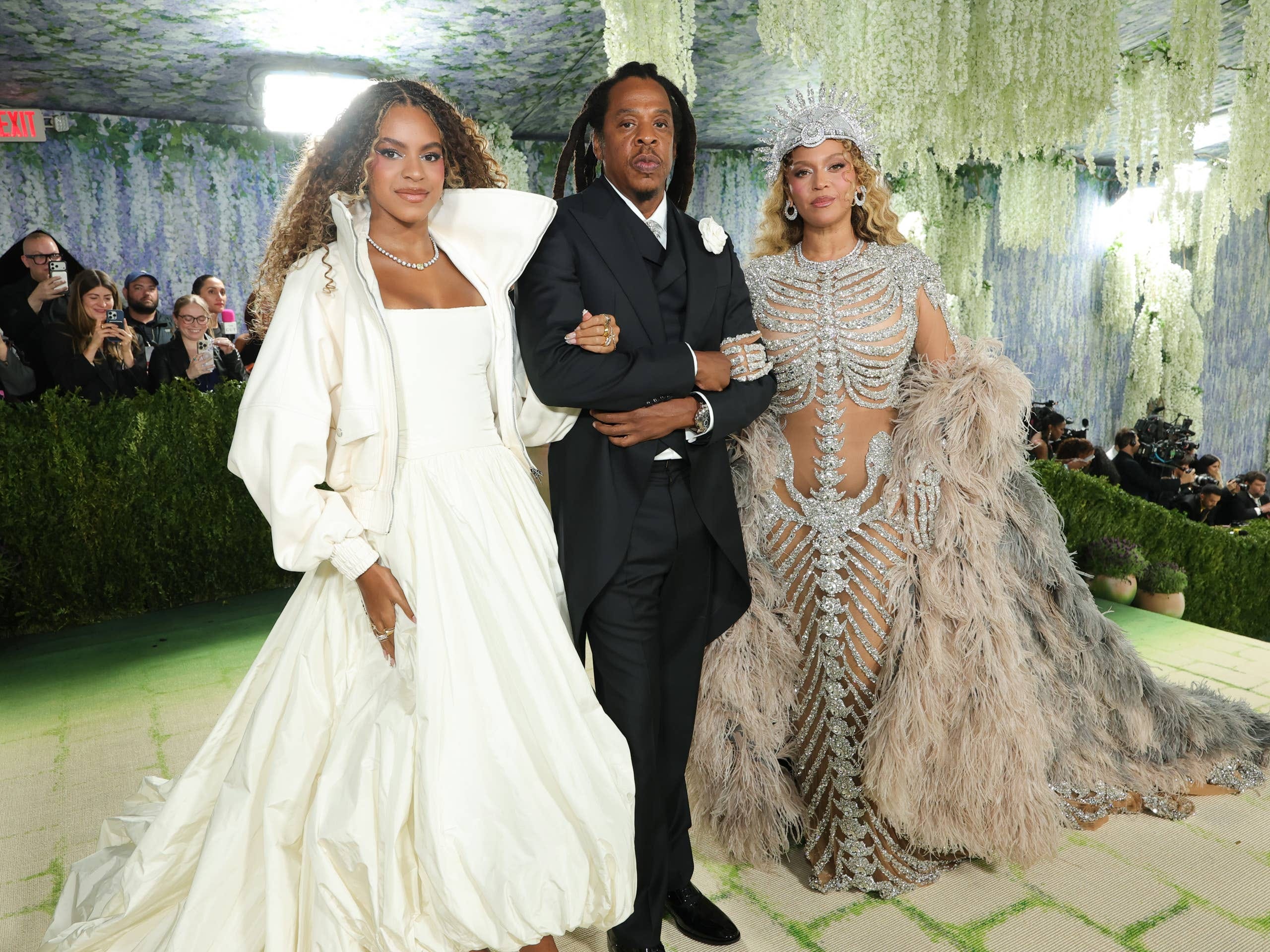 blue ivy carter blue dress Blue Ivy Carter Wears Gold Ball Gown and Minidress at 'Mufasa' Premiere