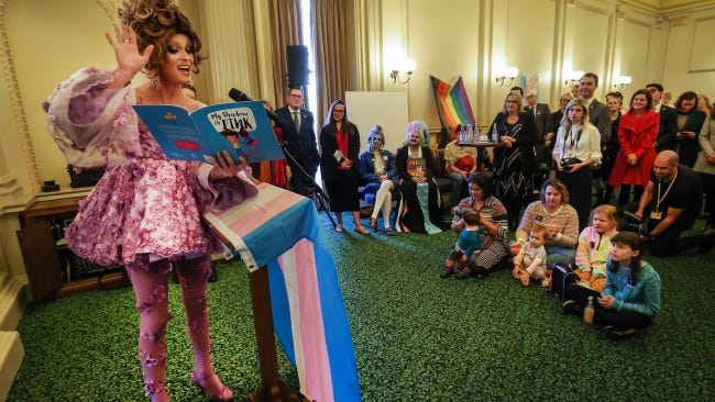 The Victorian government has been accused of indoctrinating children after it launched a new set of guidelines that recommends library staff ask kids as young as five about their gender pronouns. Picture: David Caird / NCA