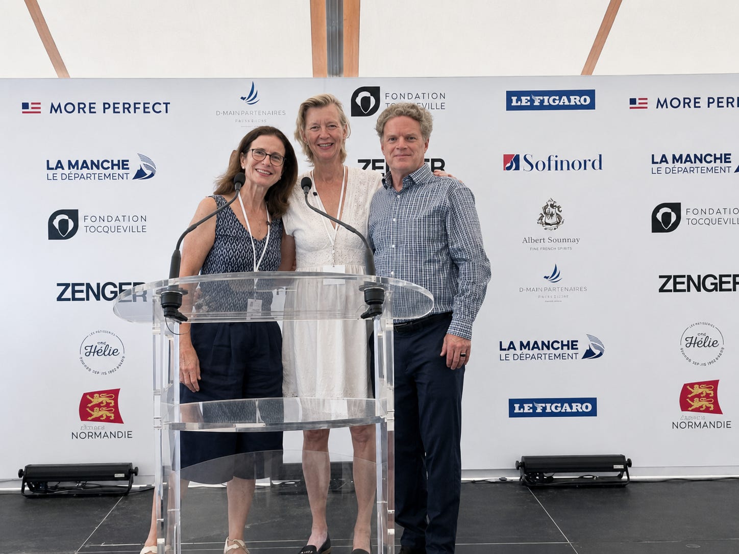 Launching the More Perfect-Tocqueville Foundation transatlantic partnership with the descendants of Tocqueville at the Chateau de Tocqueville in Normandy, France