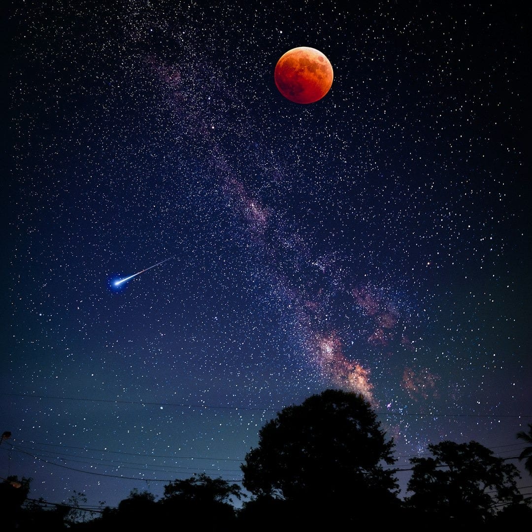 red moon during nighttime red moon during nighttime
