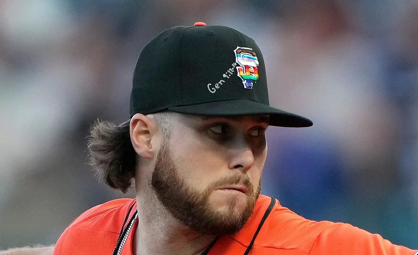 Bible verse on a Giants Pride cap