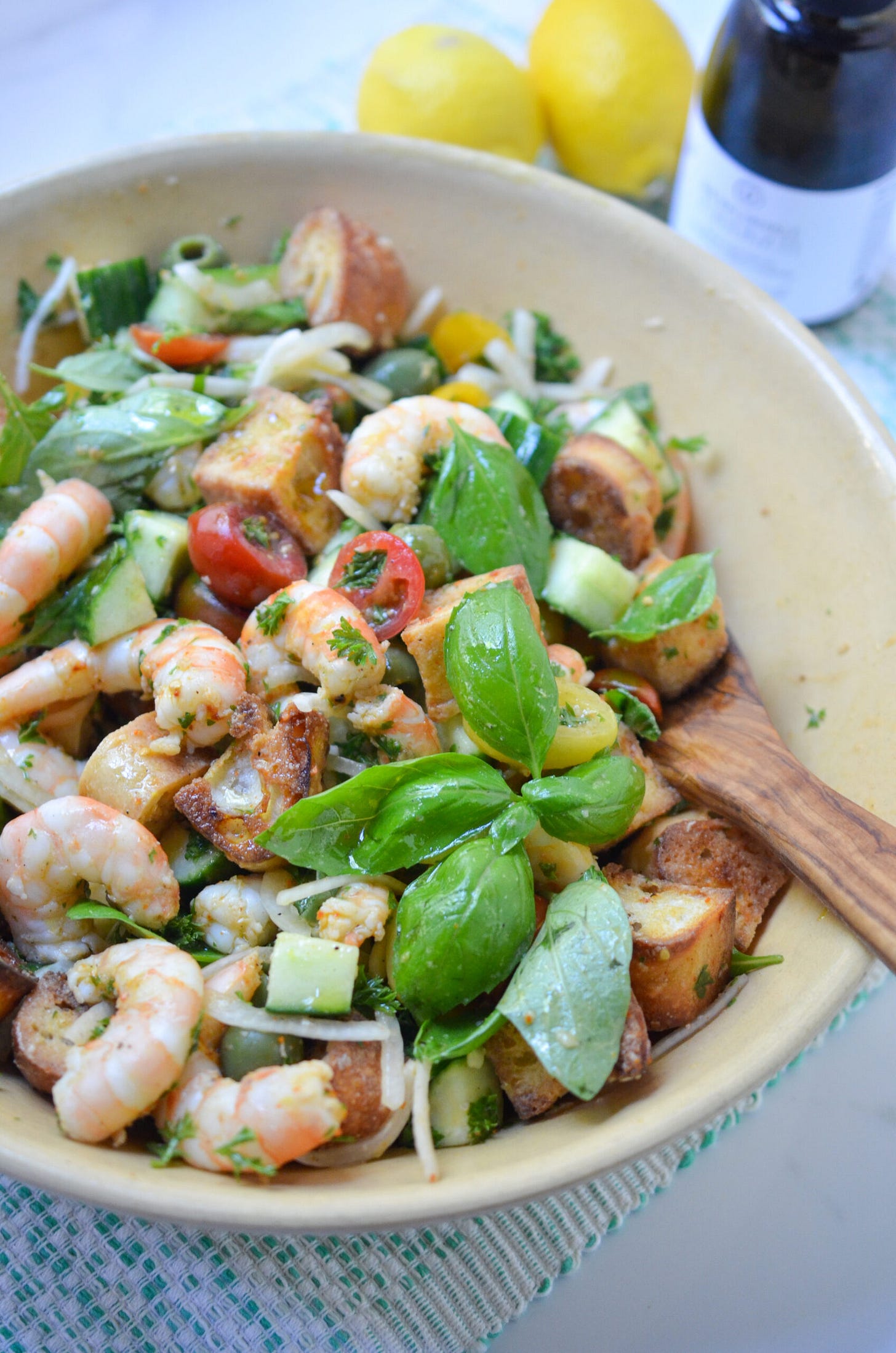 Shrimp Panzanella is a healthy Good and Good for You™ recipe by chef Virginia Willis on virginiawillis.com Shrimp Panzanella is a healthy Good and Good for You™ recipe by chef Virginia Willis on virginiawillis.com