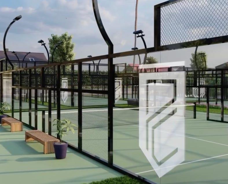 Outdoor padel courts at Los Angeles Padel Club