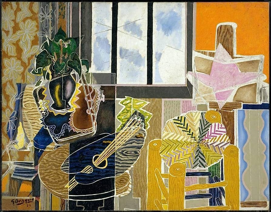 Amazon.com: Georges Braque - The Studio (Vase before a Window) (1939),  vintage art, 12x8" (A4) Reproduction Poster Print: Posters & Prints