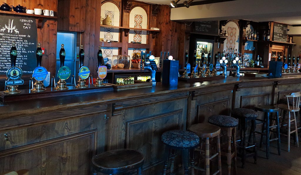Bar at the Reindeer pub Norwich Bar at the Reindeer pub Norwich