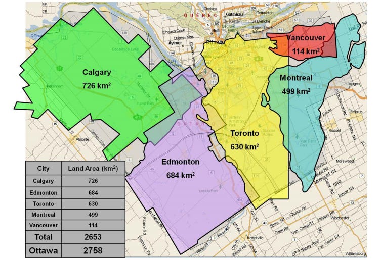 Did Development Charges Cause Metro Ottawa to Grow by Over 1000km in Size?
