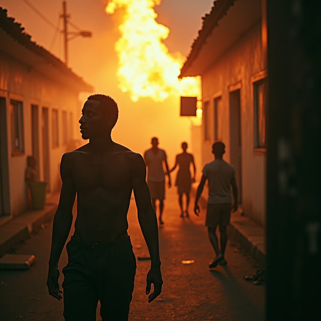 A hauntingly beautiful, cinematic film still capturing the turmoil of 1938 Jamaica, where unemployment and racial inequality fuel the flames of unrest,