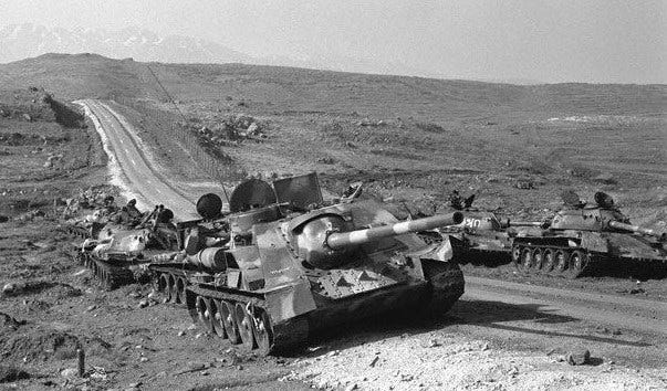 r/DestroyedTanks - Various abandoned Syrian AFVs on the Golan Heights after the Yom Kippur war, 1973.