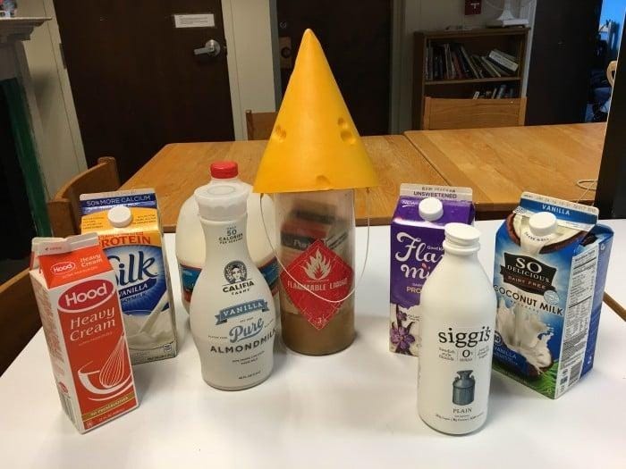 A group of dairy products on a table

AI-generated content may be incorrect.