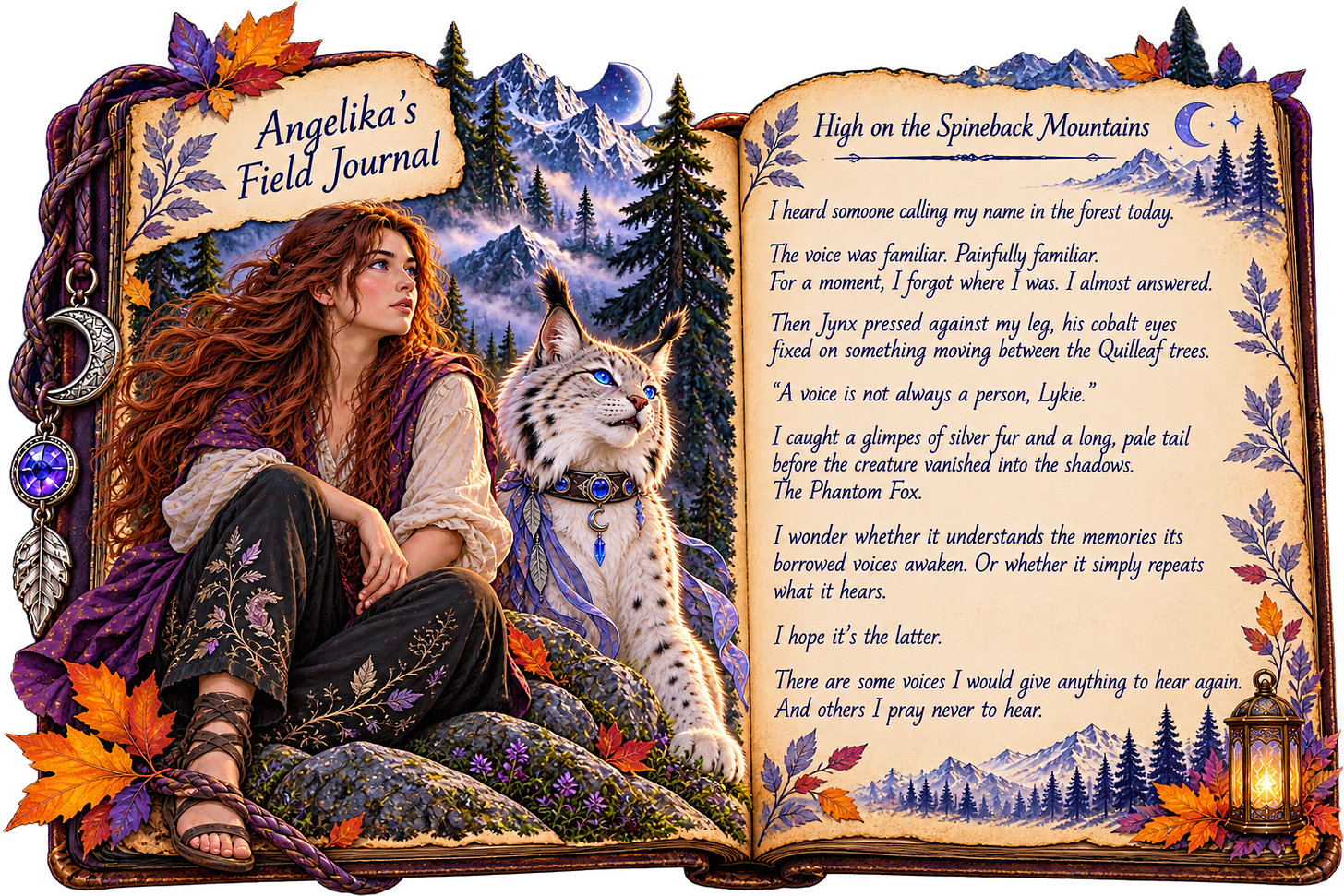 Angelika's Field Journal. Jynx saying that some voices are just memories not real people. Angelika saying she hopes so. There are some voices she would like to hear, and some she never wants to experience again. Angelika's Field Journal. Jynx saying that some voices are just memories not real people. Angelika saying she hopes so. There are some voices she would like to hear, and some she never wants to experience again.