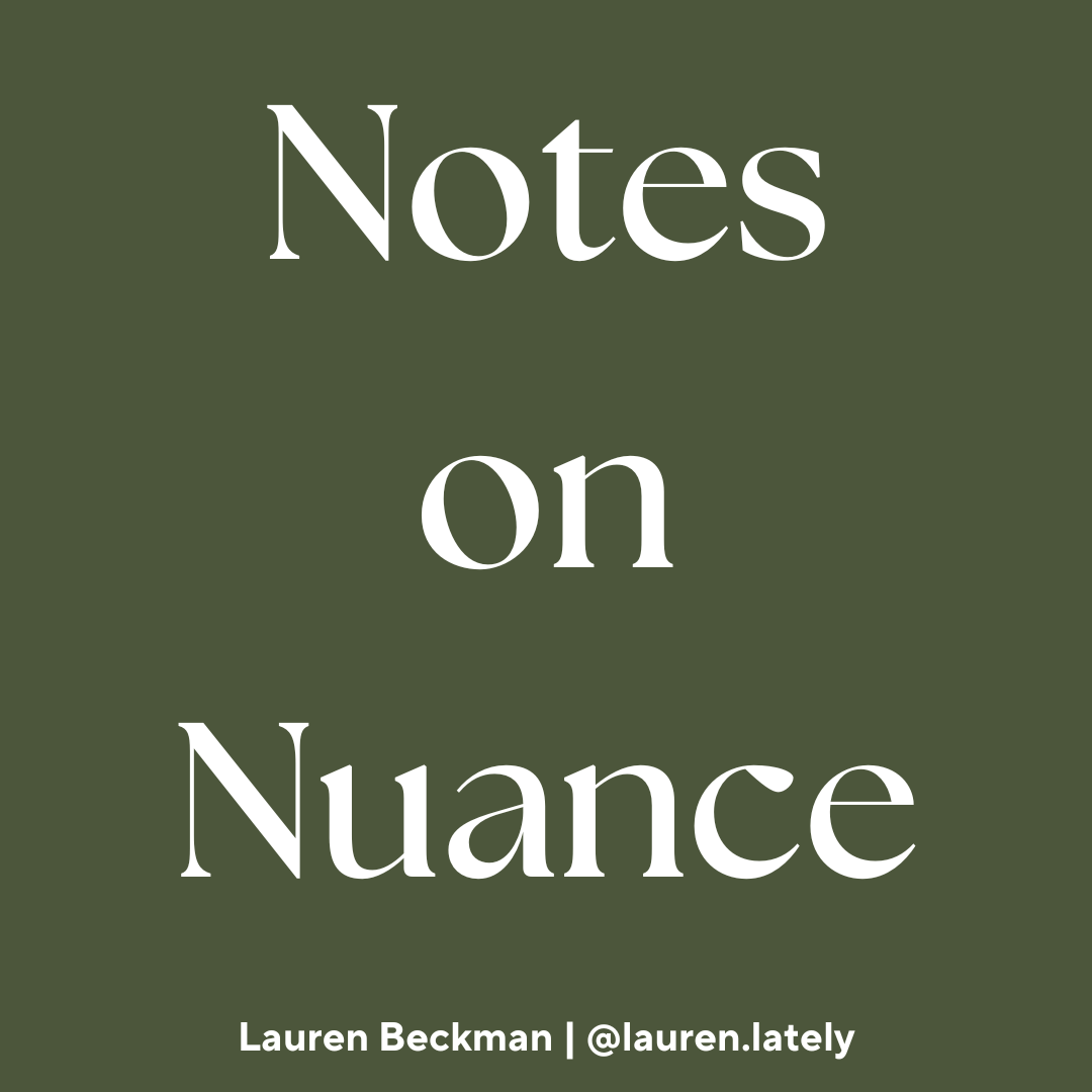 Notes on Nuance