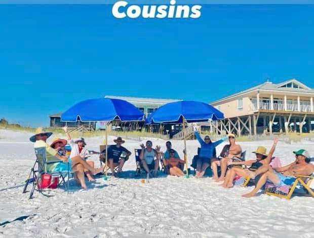 Me and my cousins on the beach.
