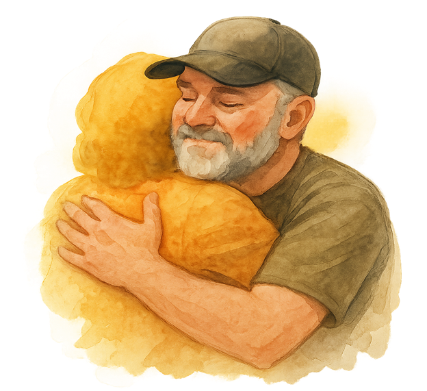 A person hugging a stuffed animal

AI-generated content may be incorrect.
