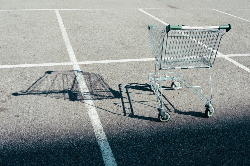 gray shopping cart