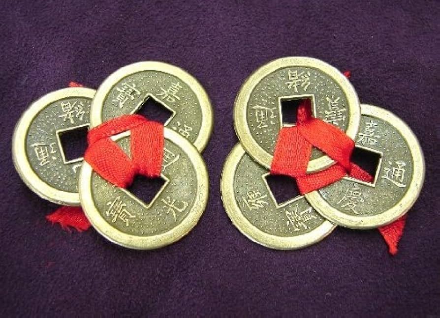 Amazon.com: Feng Shui 3 Chinese Coins Tie in Red Thread : Home & Kitchen