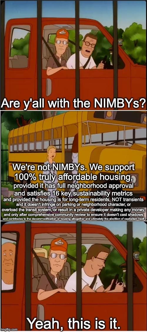 The Nimbys : r/canadahousing