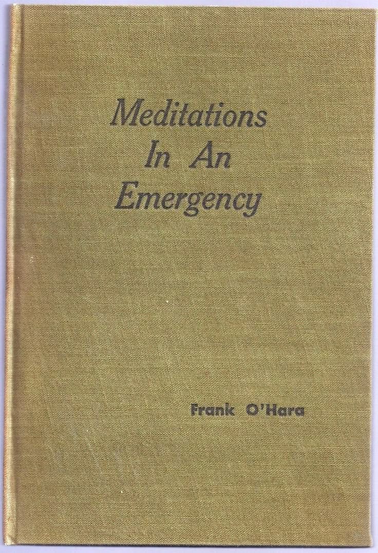 This may contain: a book with the title meditations in an emergency