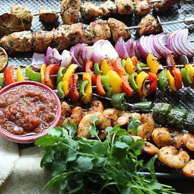 Grilled or Baked Fajita Kebabs