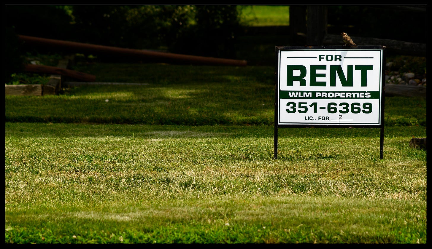 For rent sign For rent sign