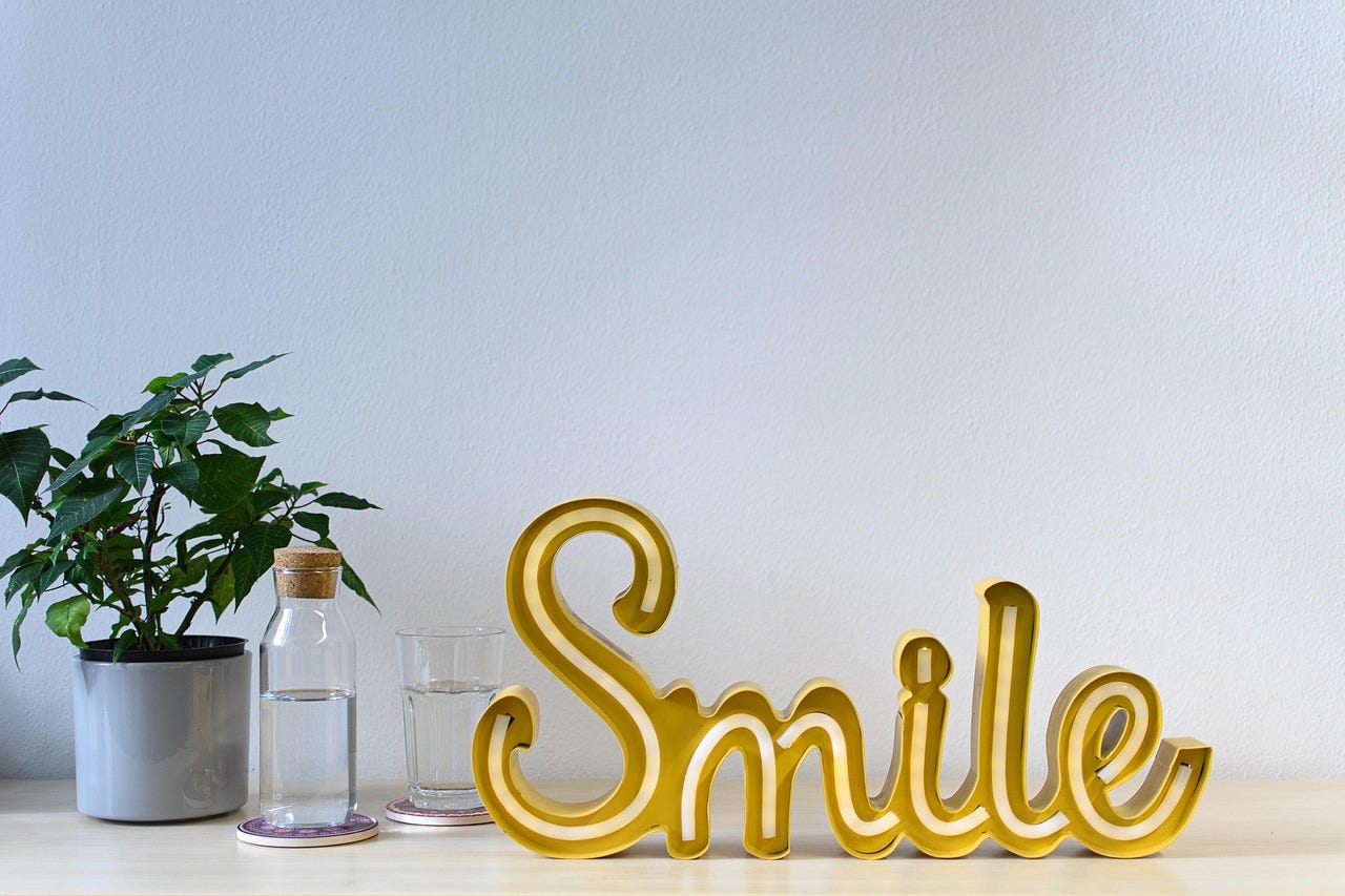 Free Smile Lettering photo and picture