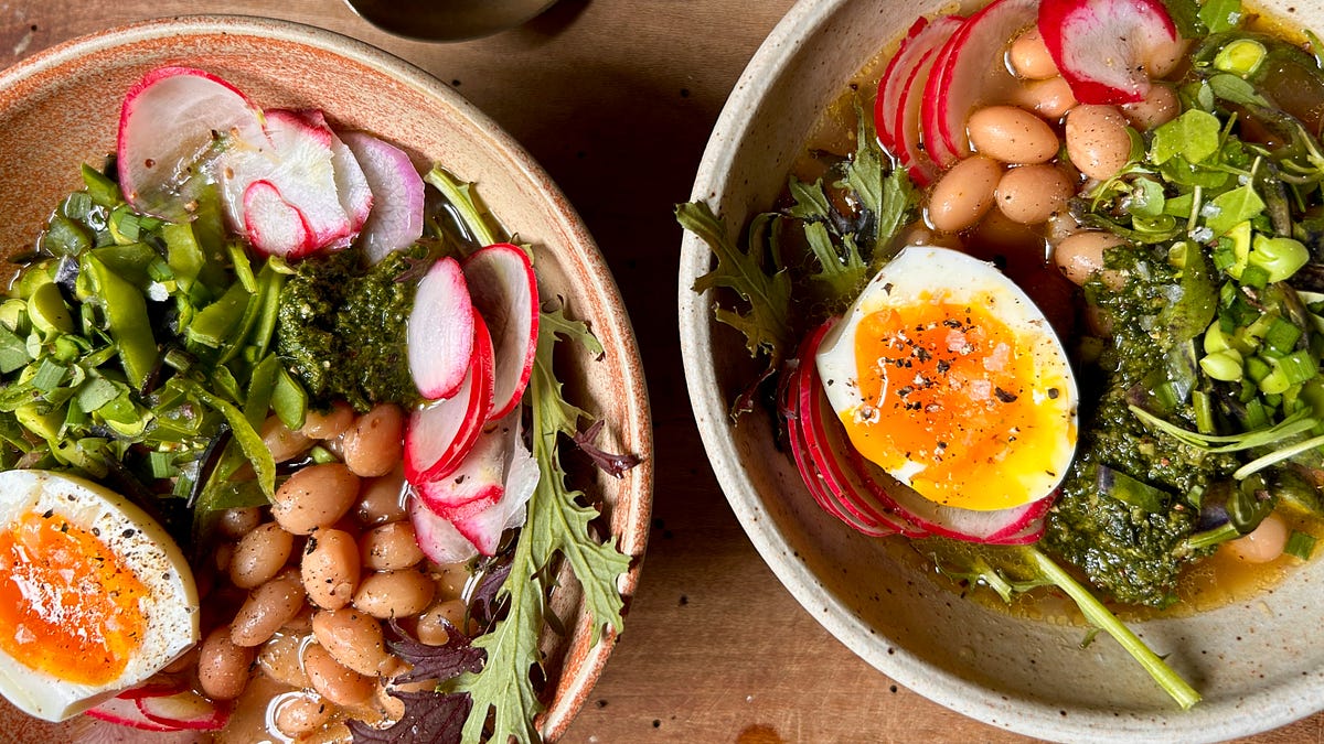Spring beans Plump, versatile, perfect for layering with what's in season