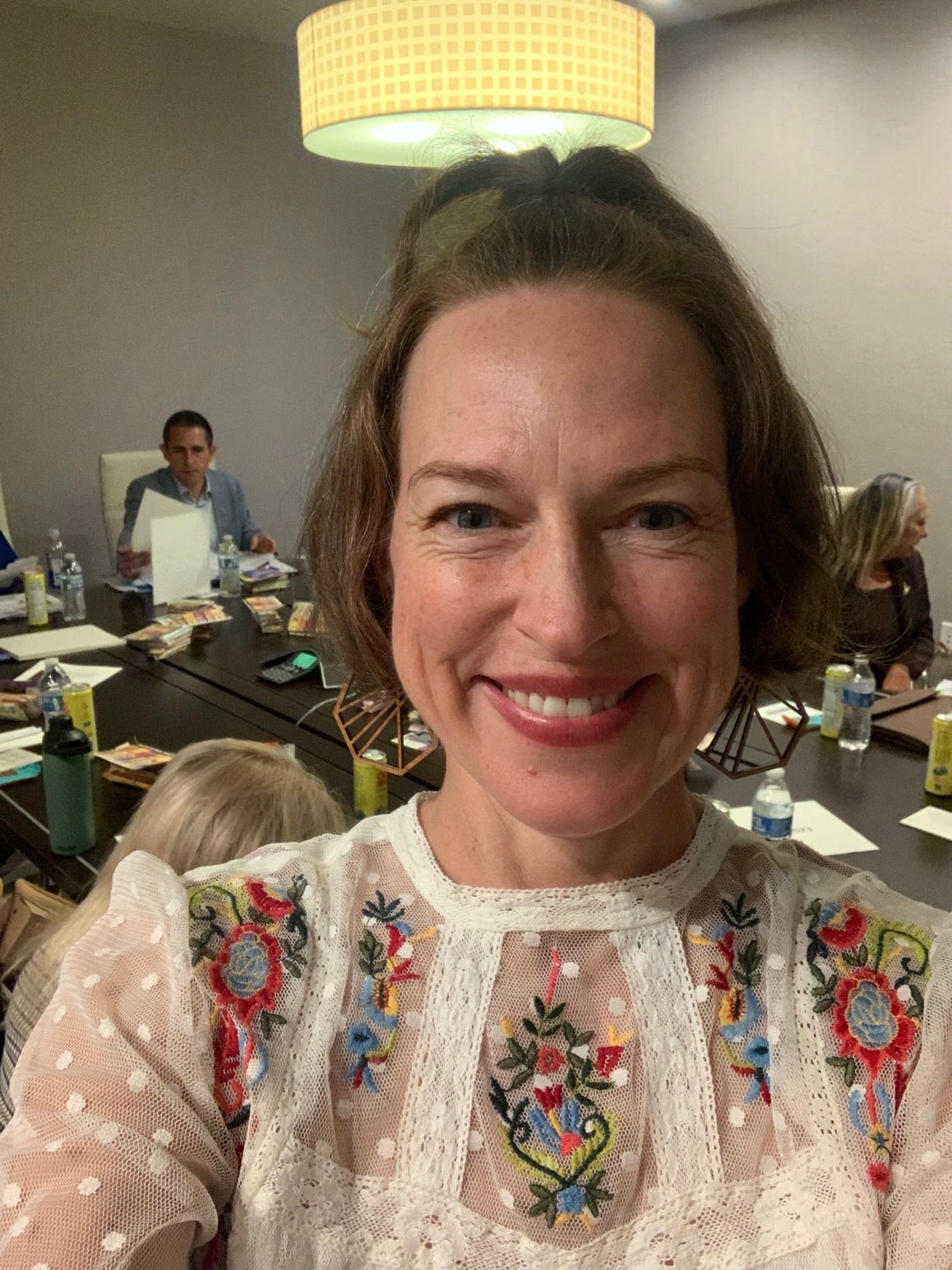 Christina at the Media Event with other participants