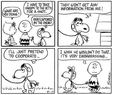 There goes the famous Red Baron.. captured behind enemy lives! | Snoopy ...