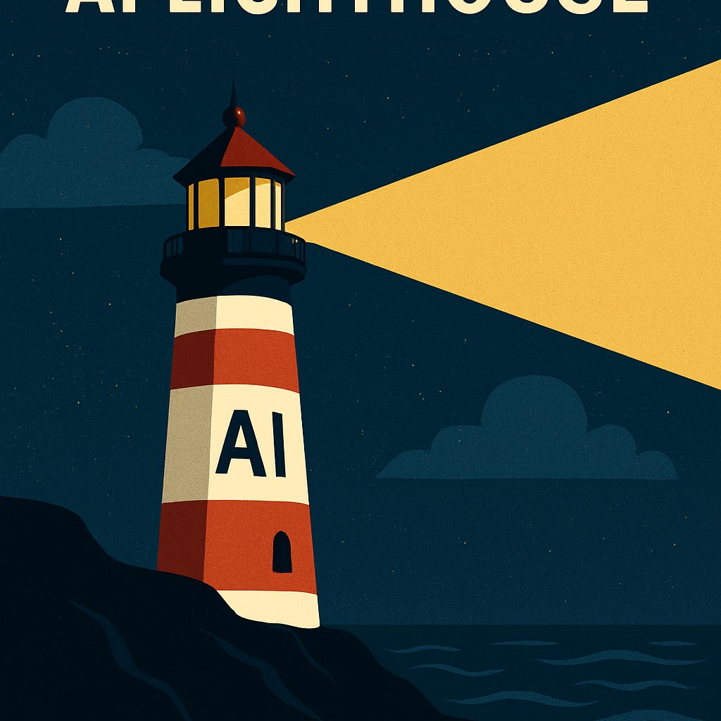 Artwork for AI lighthouse for CXOs/Execs & Startup Founders