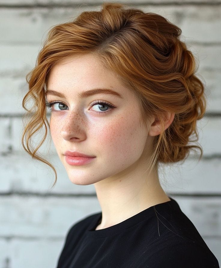 This contains: Twisted Updo For Medium Length Hair