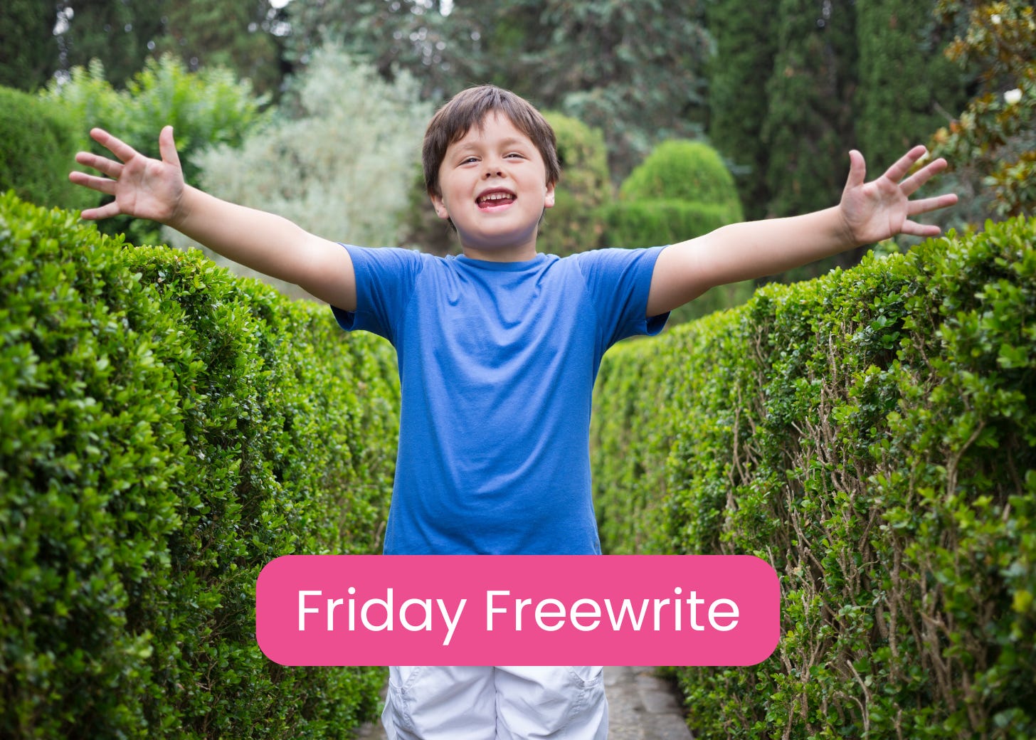 child with arms open wide