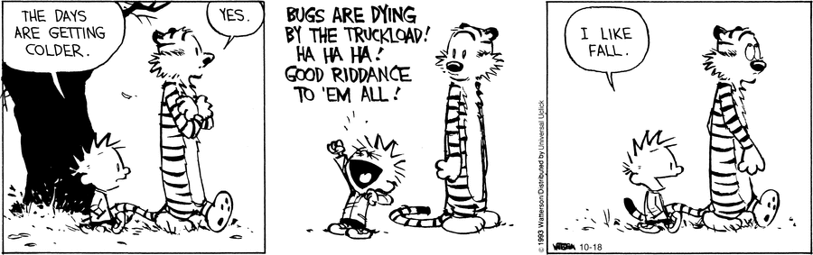 I too love fall. And Calvin and Hobbes. – @stgeorgelibrary on Tumblr