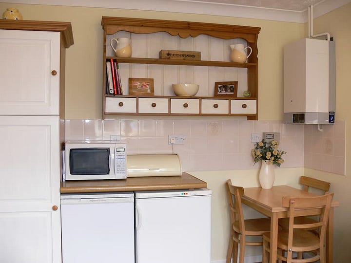 Before and after images of the kitchen
