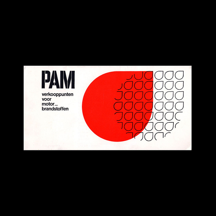 Benno Wissing's 1965 logo for Dutch oil, gas and petrol brand PAM