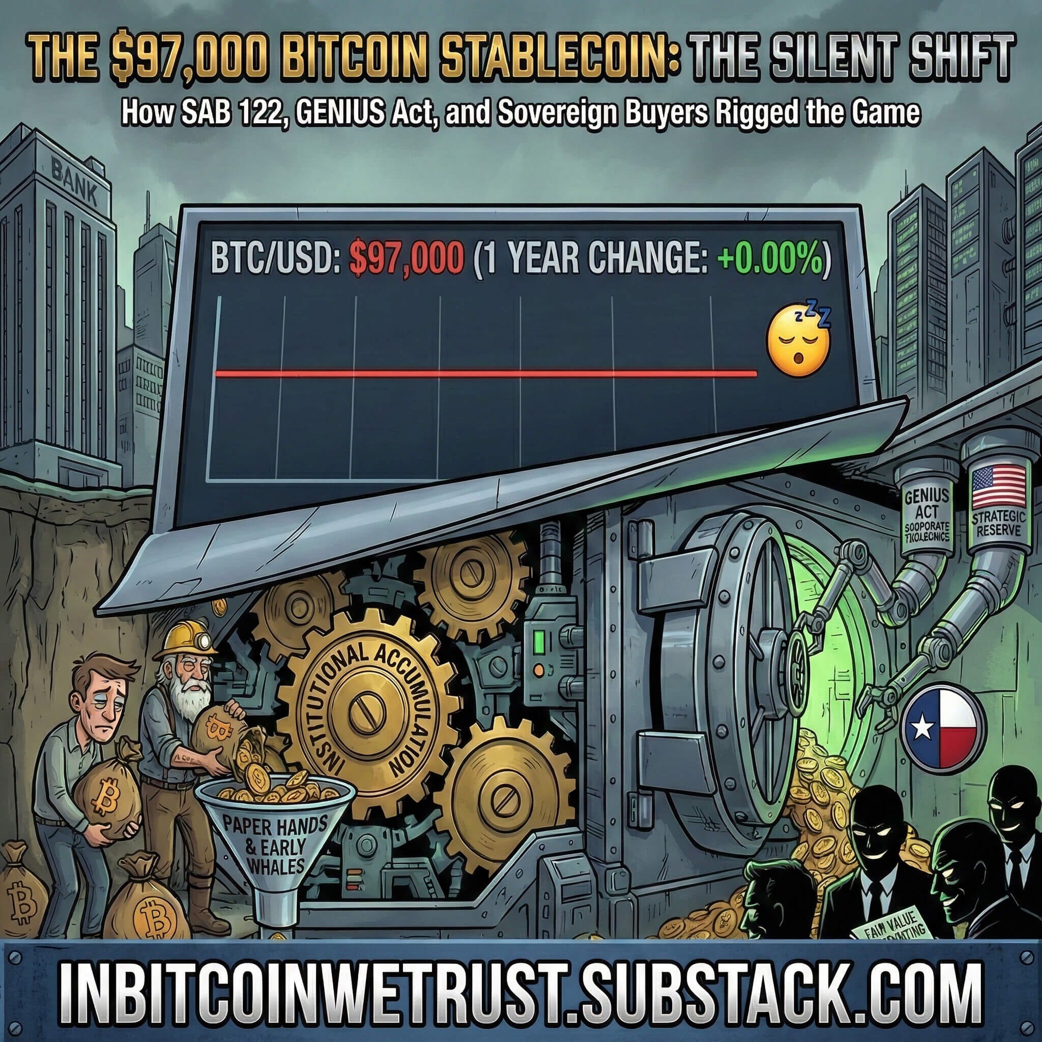 The $97,000 Bitcoin Stablecoin: Why the Most Boring Chart in Finance is  Hiding the Biggest Shift in History.