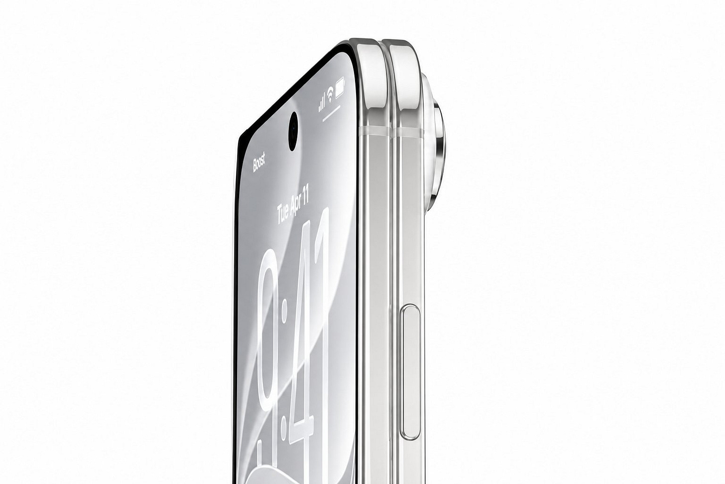 iPhone Fold white silver color iPhone Fold white silver color